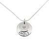 Personalised double circle sterling silver necklace