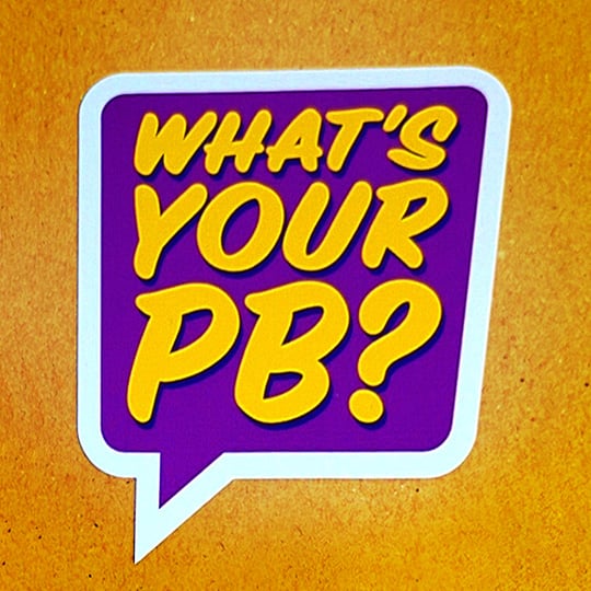 Image of WHAT'S YOUR PB? STICKER