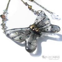 Image 3 of Ghost Skull Butterfly Necklace - Small