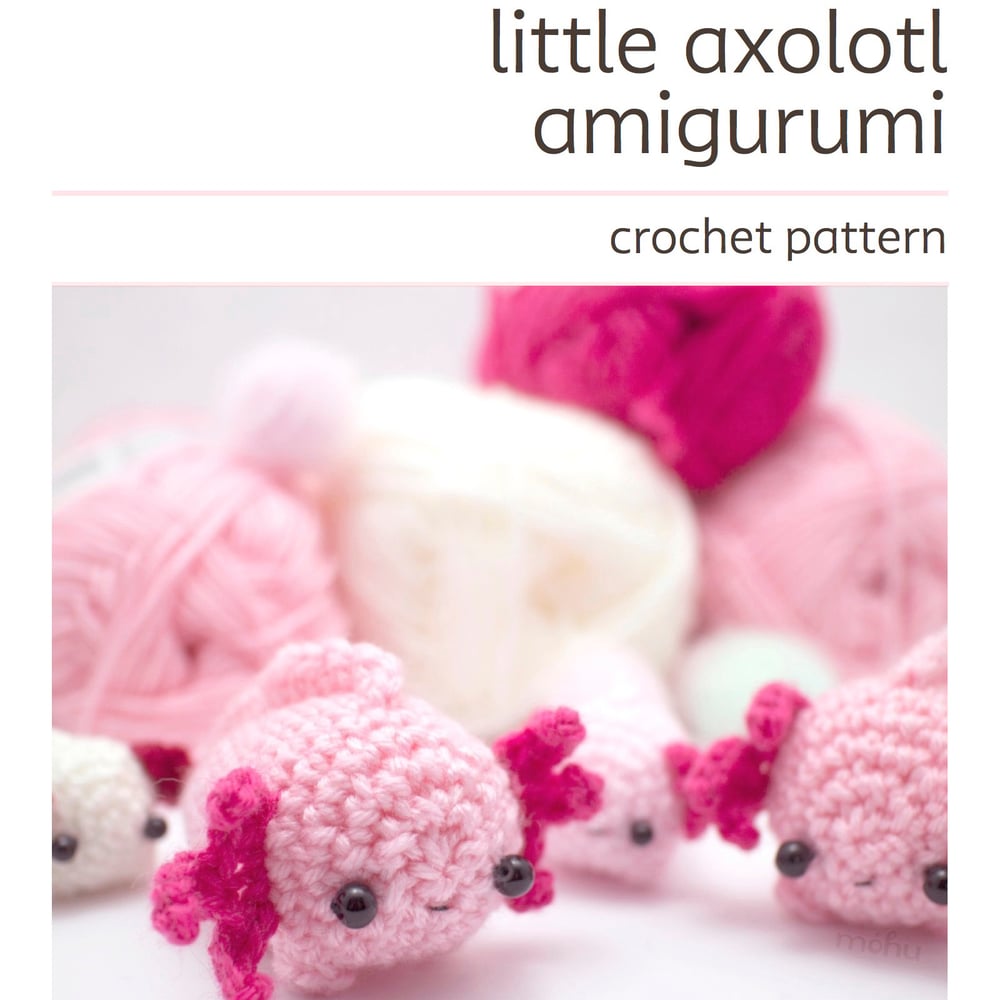 Image of crochet pattern - amigurumi axolotl plush