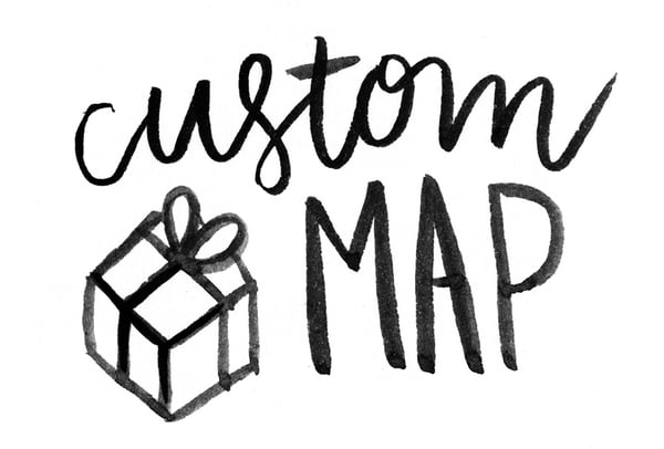 Image of Custom Illustrated Wedding Map