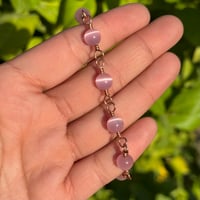 Image 1 of Pink Cats Eye Bracelet 💘