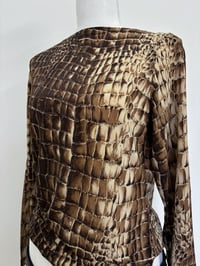 Image 2 of 00s Brown long sleeve top // L