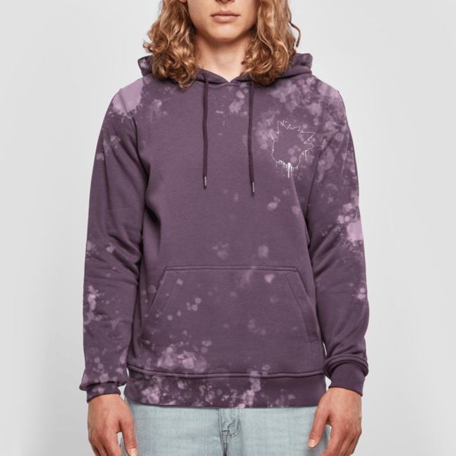 #094 Anatomy Dark Purple Bleached Hoodie