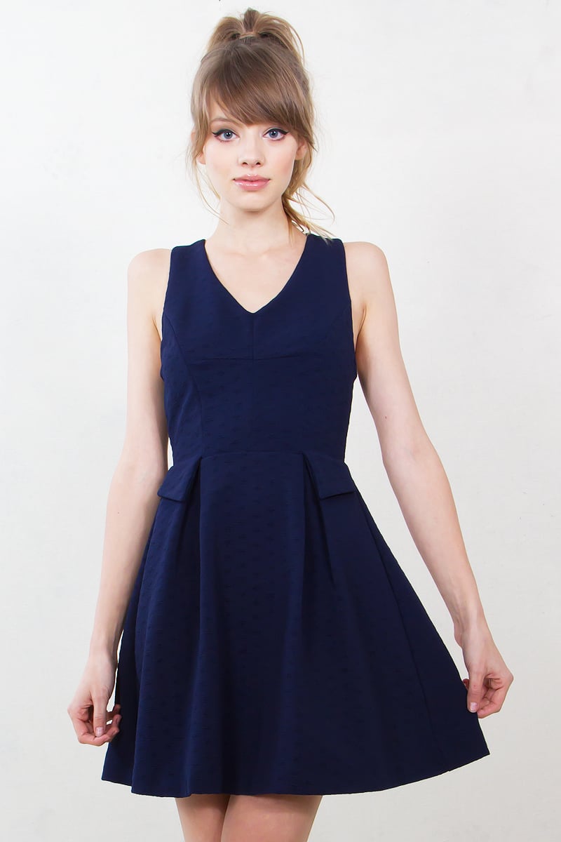 navy blue skater dress