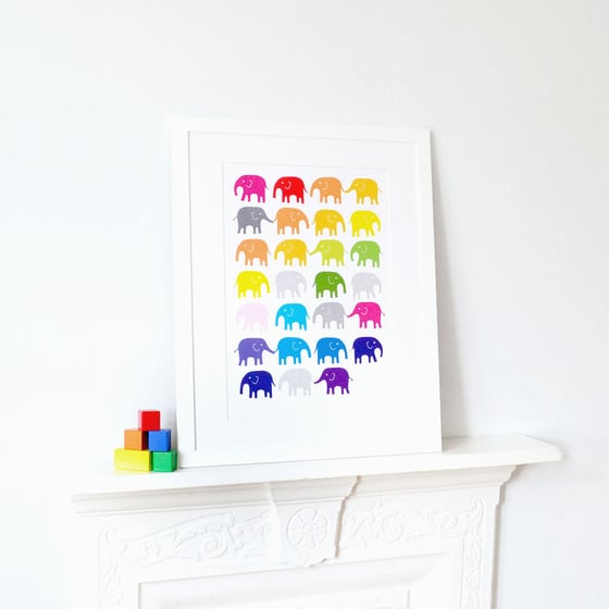 Image of Rainbow Elephants
