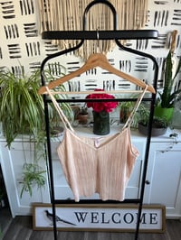 Image 1 of vintage Victoria Secret crop metallic strapy tank