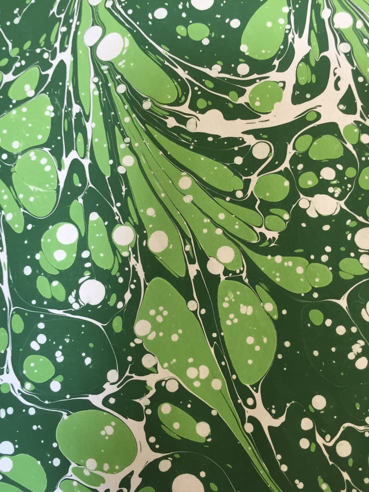 Image of Marbled Paper #81 Green 'Spruce'