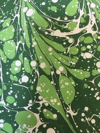 Image 1 of Marbled Paper #81 Green 'Spruce'