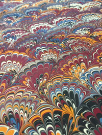 Image 3 of Marbled Paper #4 Peacock Marbled Paper