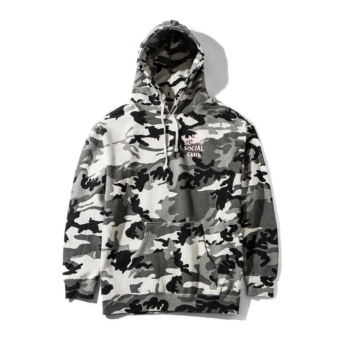 Image of Anti Social Social Club "The Not Gildan" Snow Camo Hoodie