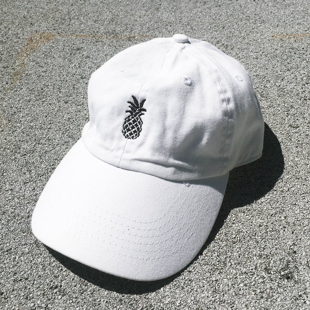 Image of Dancing Pineapple White 6 Panel Hat