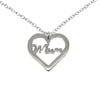 Mum Heart Necklace - Sterling Silver 