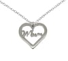 Mum Heart Necklace - Sterling Silver
