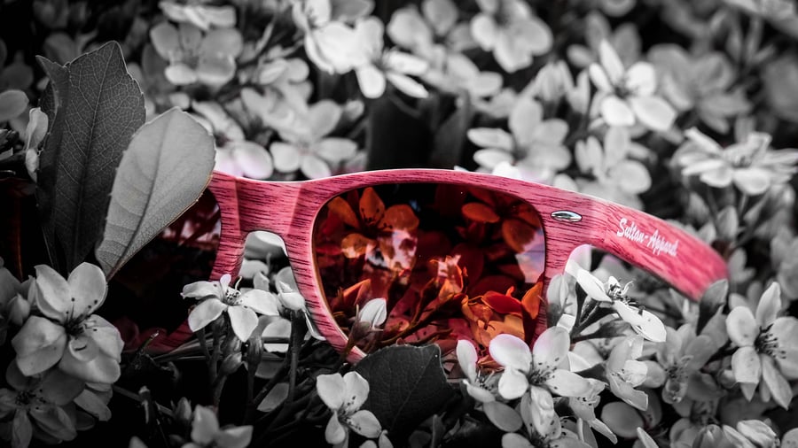 Image of Pink Bamboo Sunglasses 