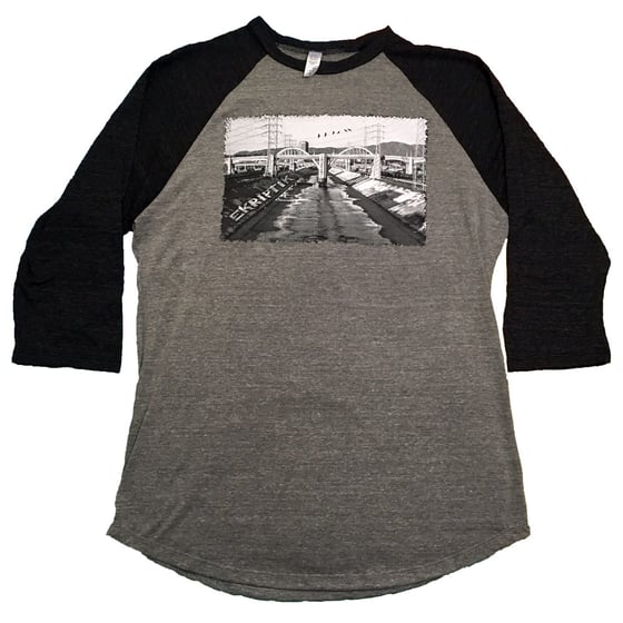 Image of 6th St Bridge Los Angeles Baseball Tee