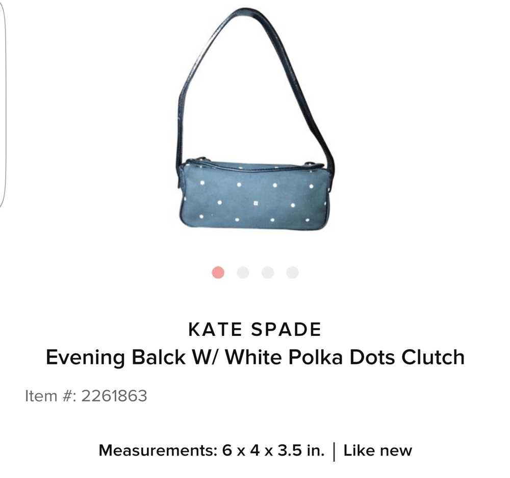 Image of Kate Spade Polka dot clutch