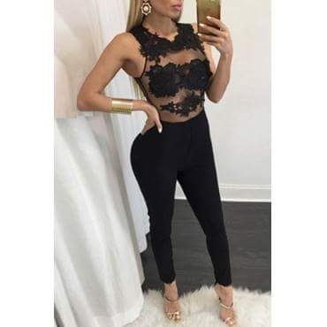 Image of lace jumpsuit
