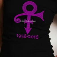 Bling Prince Symbol Tee - Black/Purple