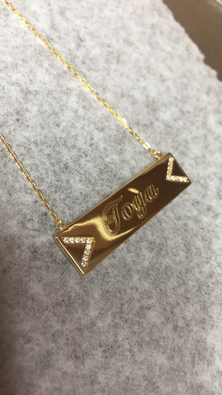 Image of Diamond Reign Bar necklace