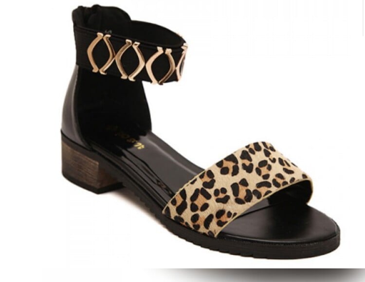 Image of leopard print sandals