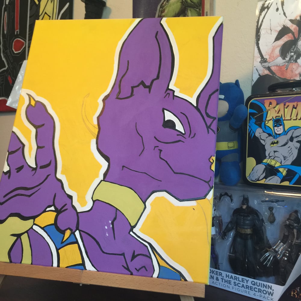 Lord Beerus | God of Destruction Original Painting / Larryhimself