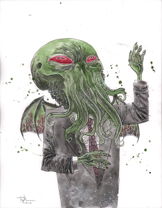 Image of VOTE CTHULHU ORIGINAL ART