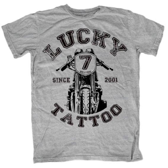 Image of Lucky 7 Tattoo - Cafe racer