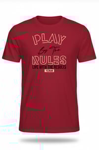 Image 2 of Yezikan Red Play By The Rules Graphic T-Shirt