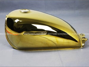 Image of Cafe Racer Suzuki GN125 Fuel Tank/ Gas Tank GN 125 - Gold color