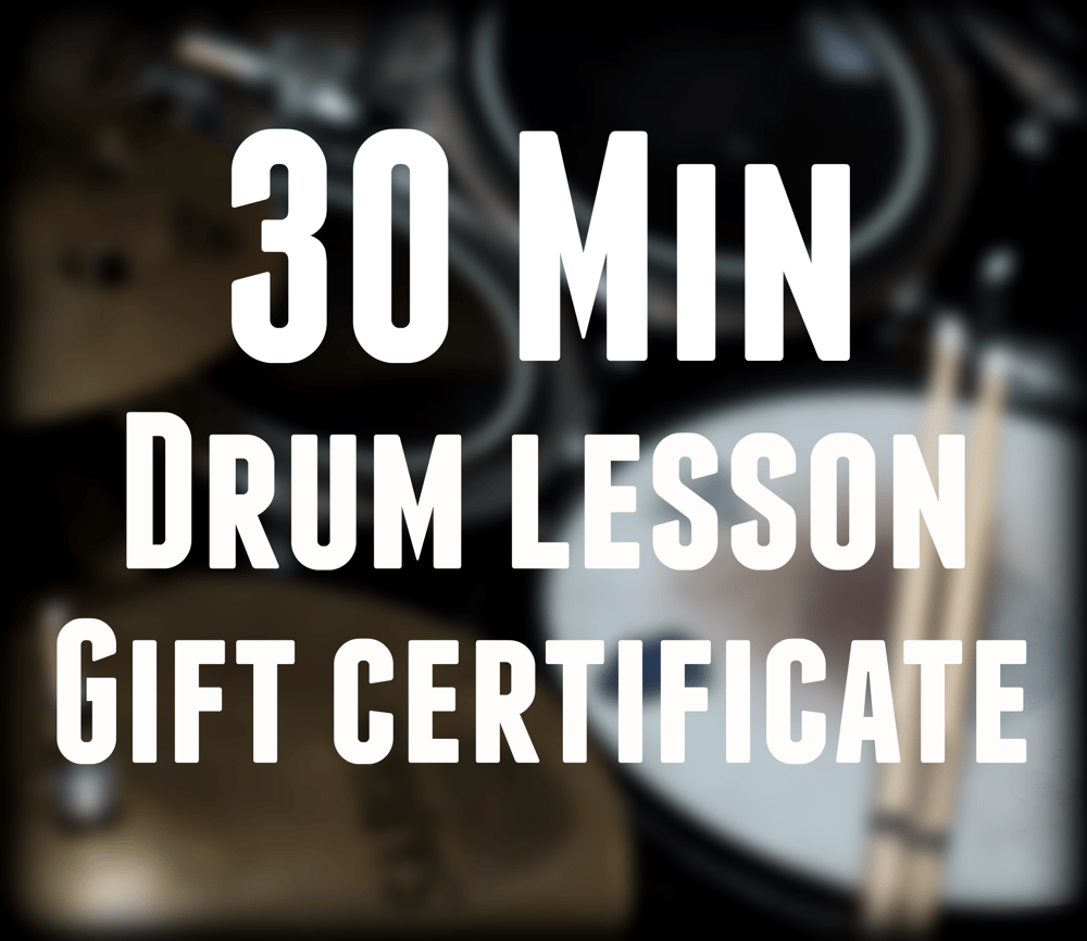 Image of Drum lesson gift certificate - 30 minute