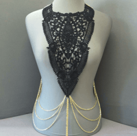 FABRIC BIB HALTER BODY CHAIN