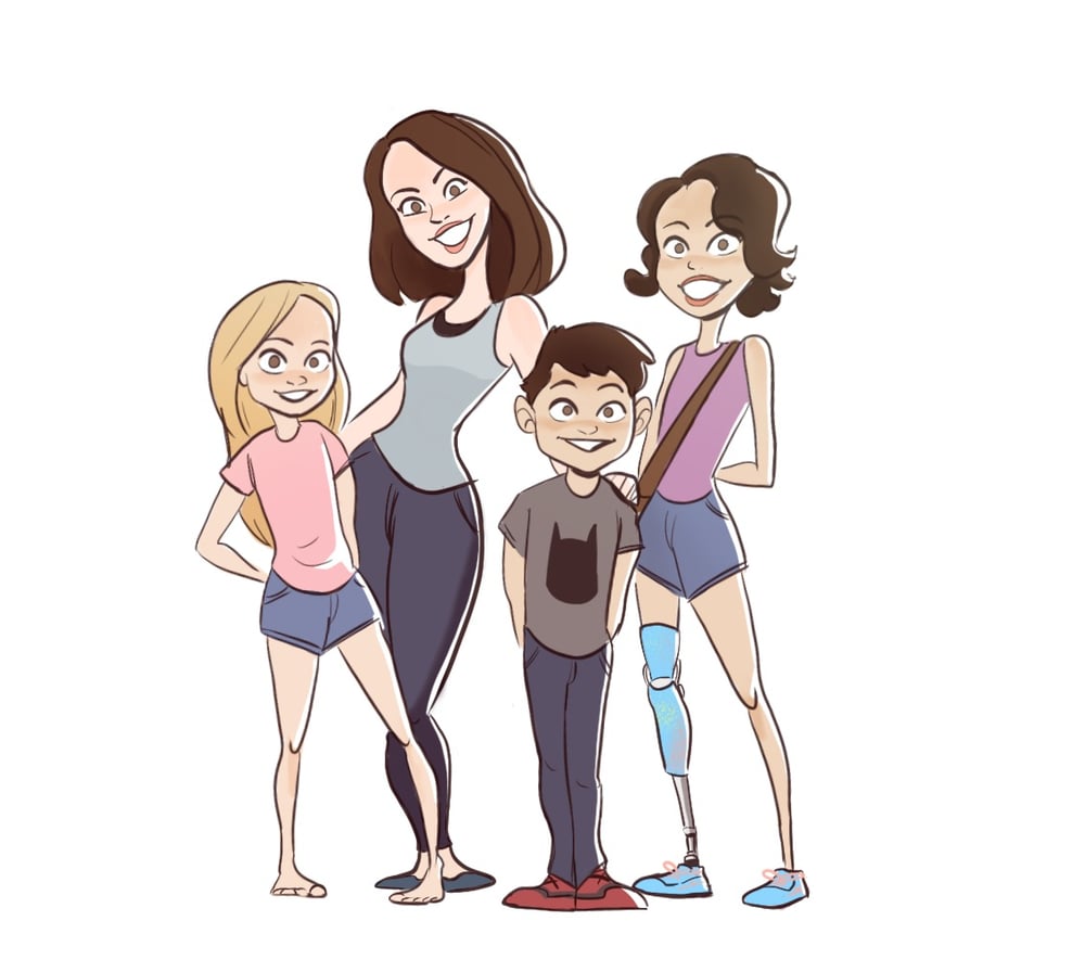 Image of Custom Family Portrait Caricature