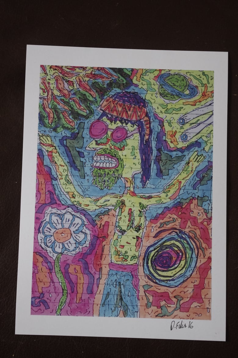 Image of Hippy Man : A5 Heavyweight Art Print by D. Filis (signed)