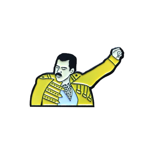 Image of Freddie Mercury enamel pin