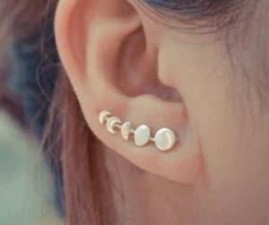 Image of Moon phase earrings/ear pins