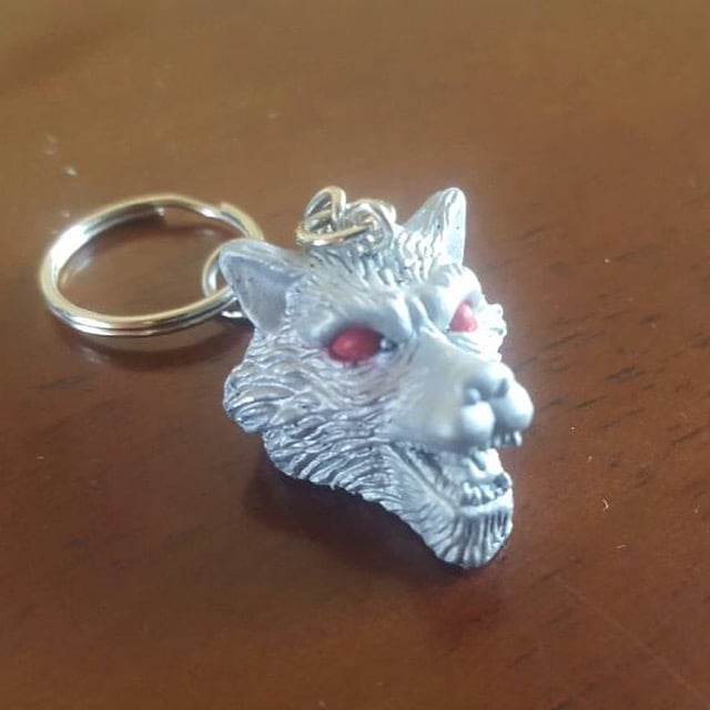 Image of CUTTHROAT Cyber Wolf Keychain