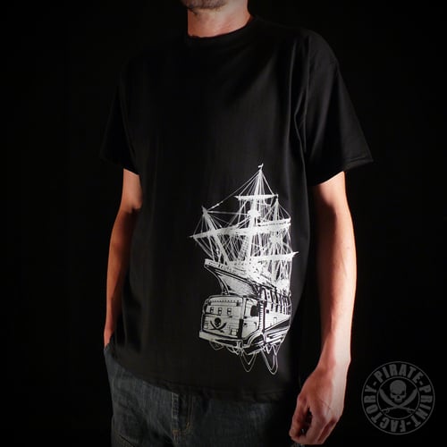 Image of T-SHIRT PIRATE BOAT NOIR