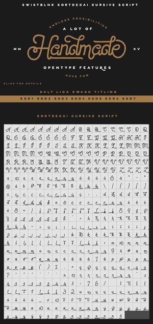 Image of Sortdecai Cursive Script