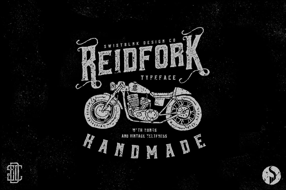 Image of Reidfork Typeface & Textpress Plus Handdrawn Vector