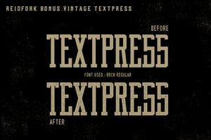 Image of Reidfork Typeface & Textpress Plus Handdrawn Vector