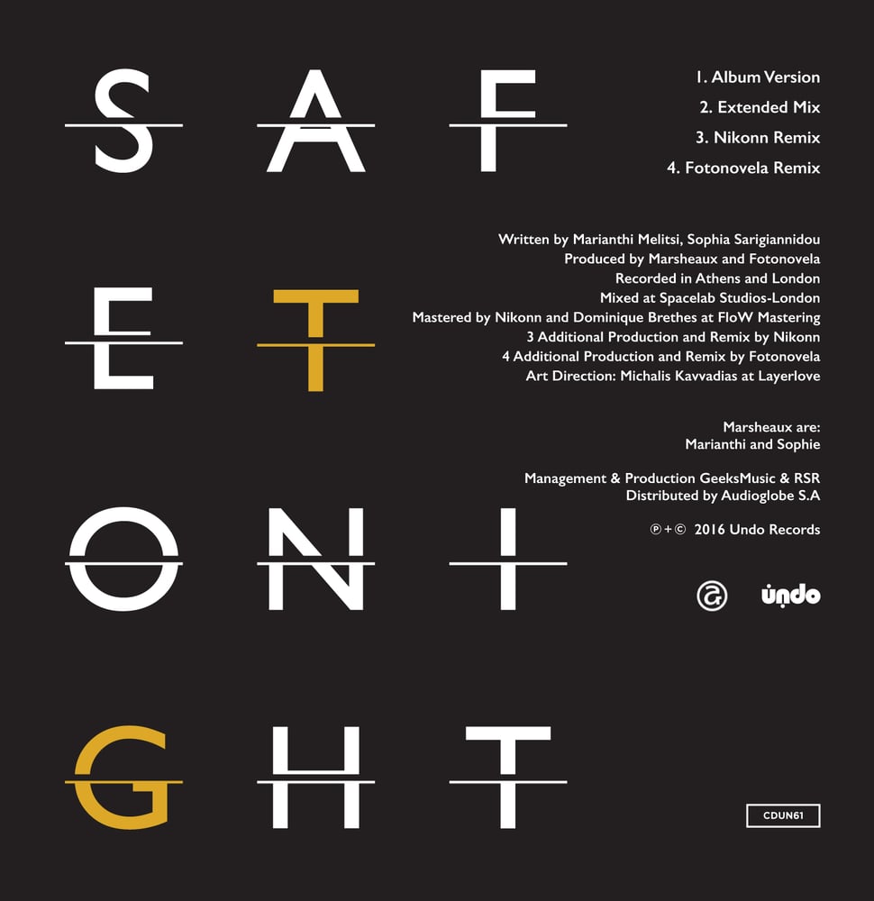 Image of MARSHEAUX "Safe Tonight" CD Single