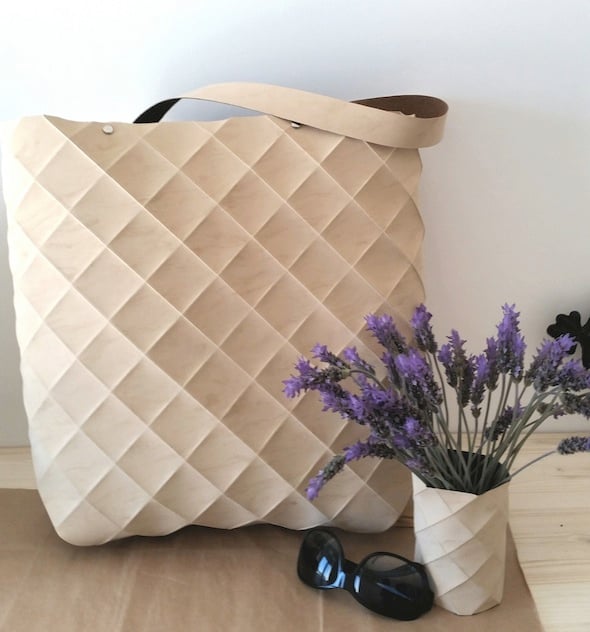 Image of GIANT BAG - ORIGAMI STYLE IN RECYCLED LEATHER