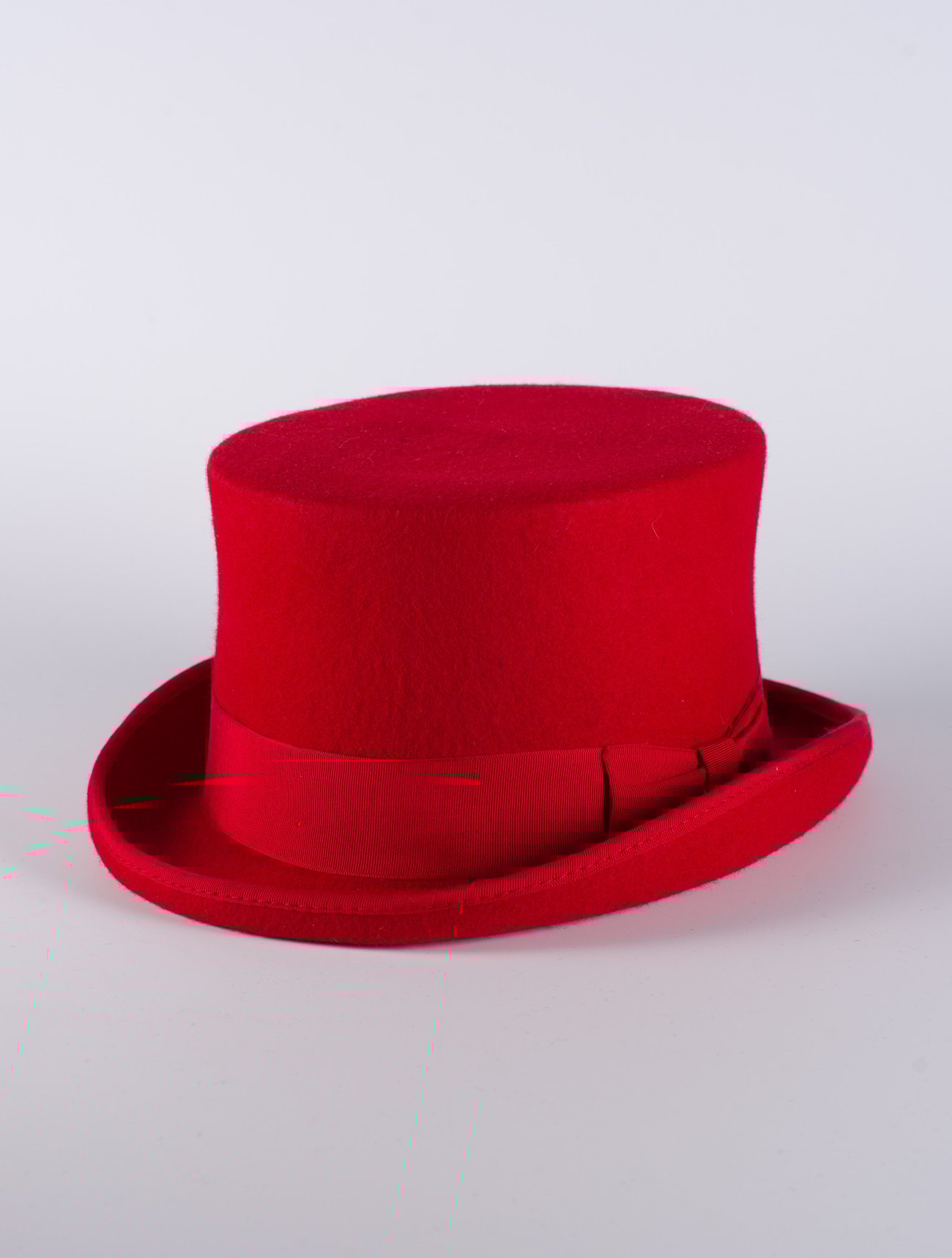Red Top Hat Bespoke Designer Headwear Feathered Fantasy