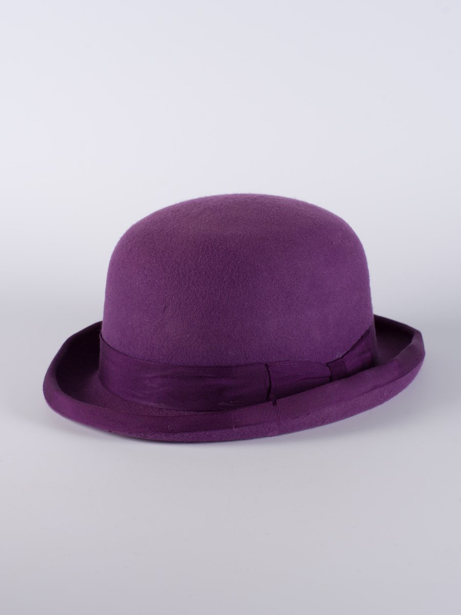 purple bowler hat