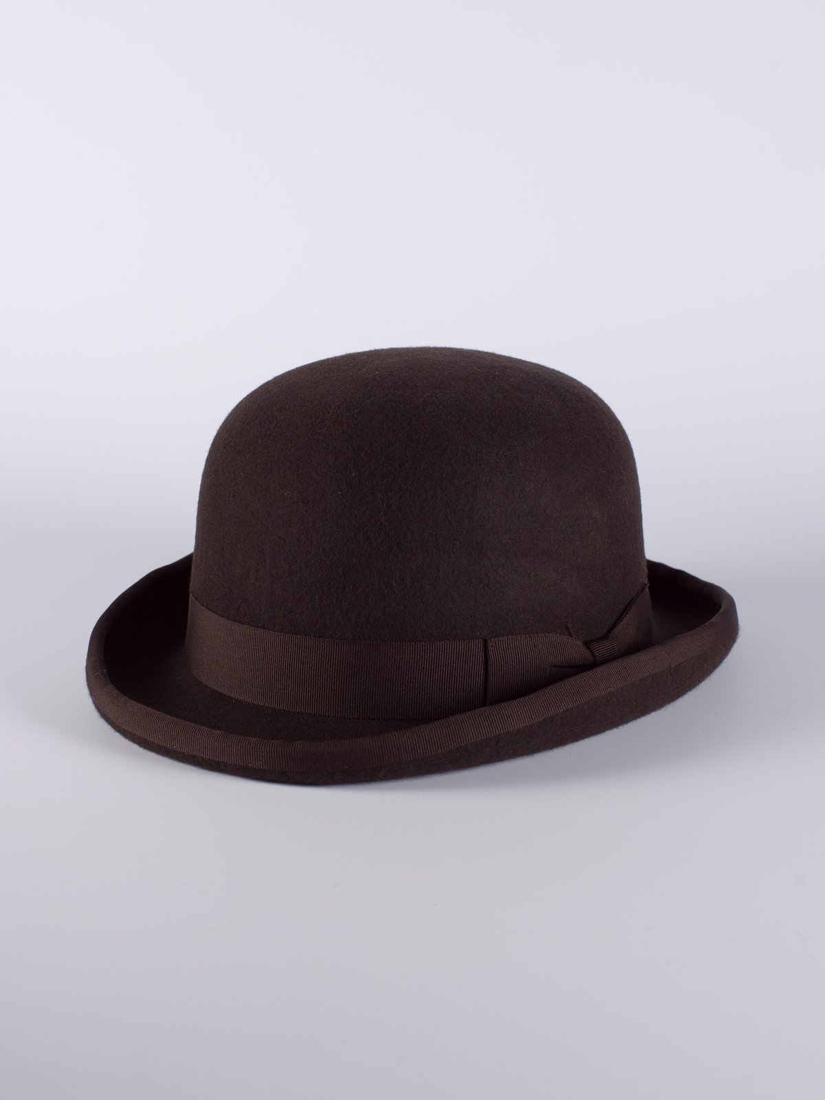 brown bowler hat