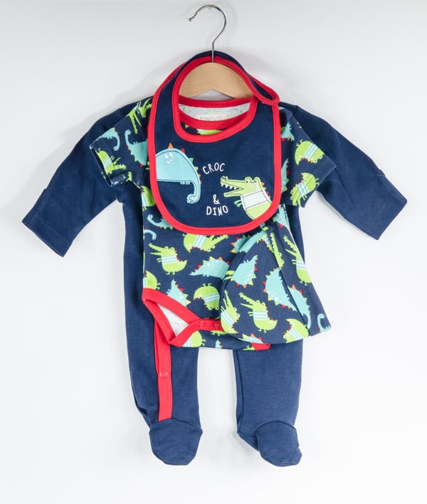 Image of Baby Boys Croc & Dino 4 Piece Set