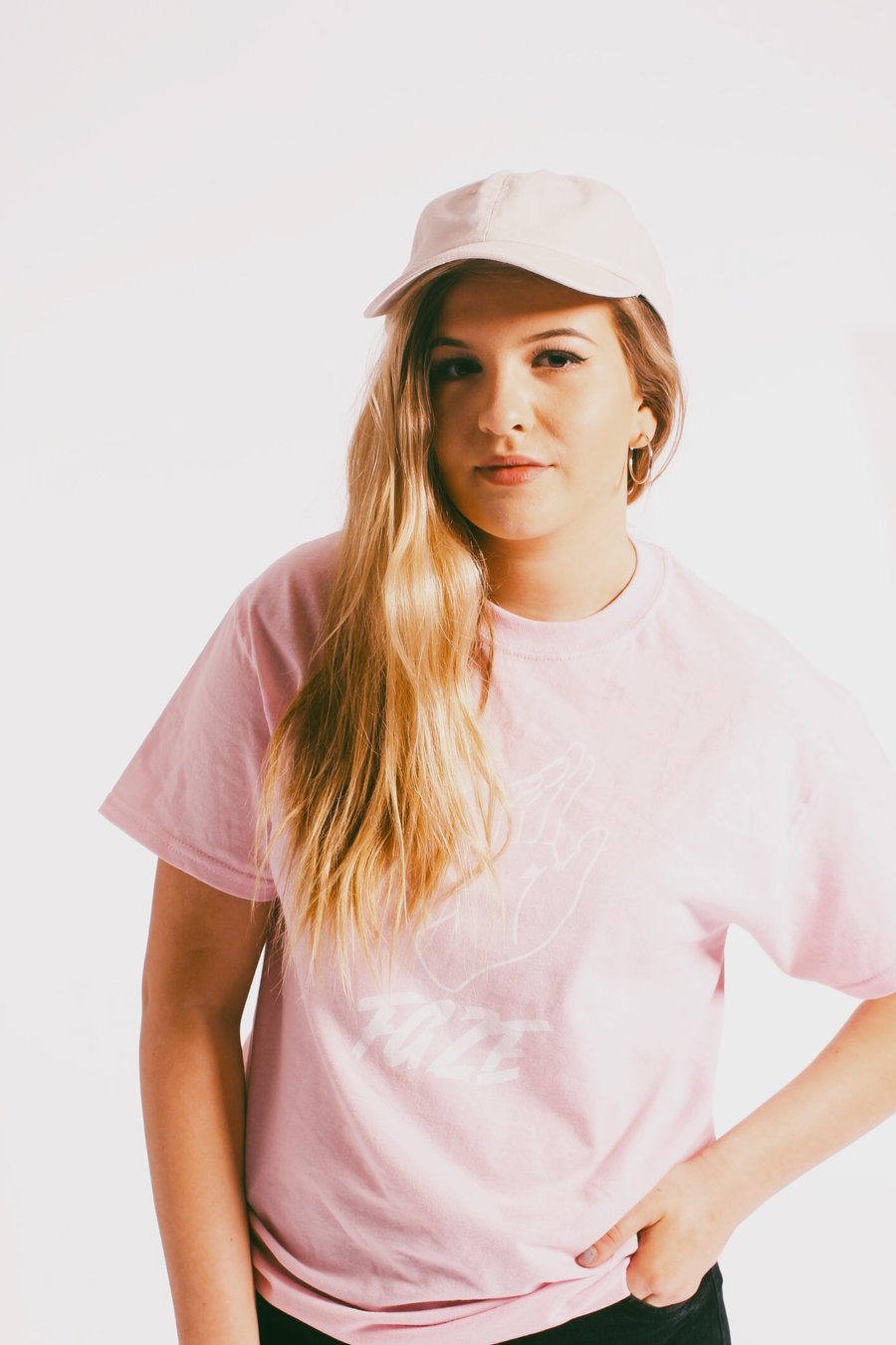 Image of Faze Hand Logo Unisex Tee Baby Pink