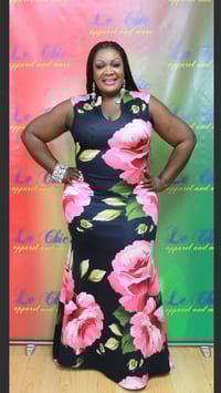 Image 1 of Rose and navy mermaid dress