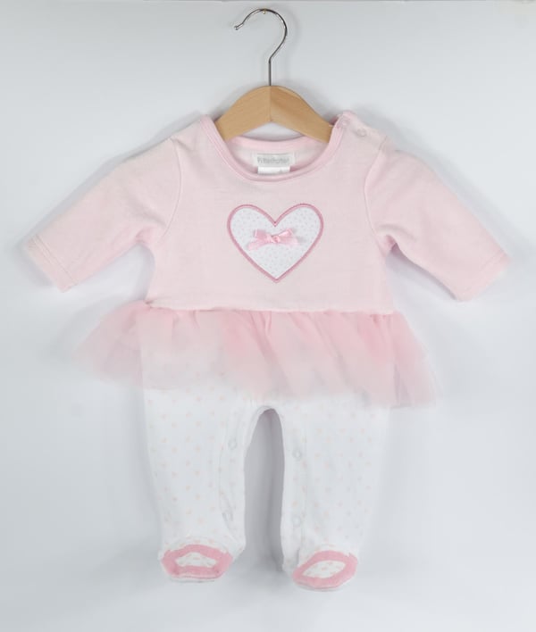 Image of Baby Girls Tutu Angel Wing Baby Grow